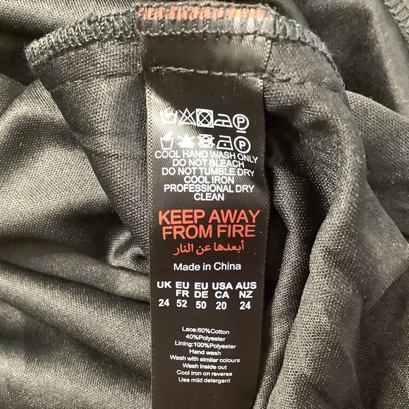 Boohoo Plus Lace Midi Dress US Size 22 Black Longsleeve Women Occasion Party New - Picture 11 of 13